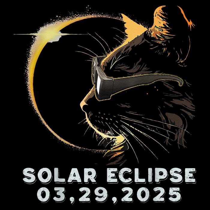 Retro Partial Solar Eclipse 2025 03 29 Solar Eclipse Cat Impact Tech Backpack