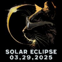 Retro Partial Solar Eclipse 2025 03 29 Solar Eclipse Cat Tote Bag