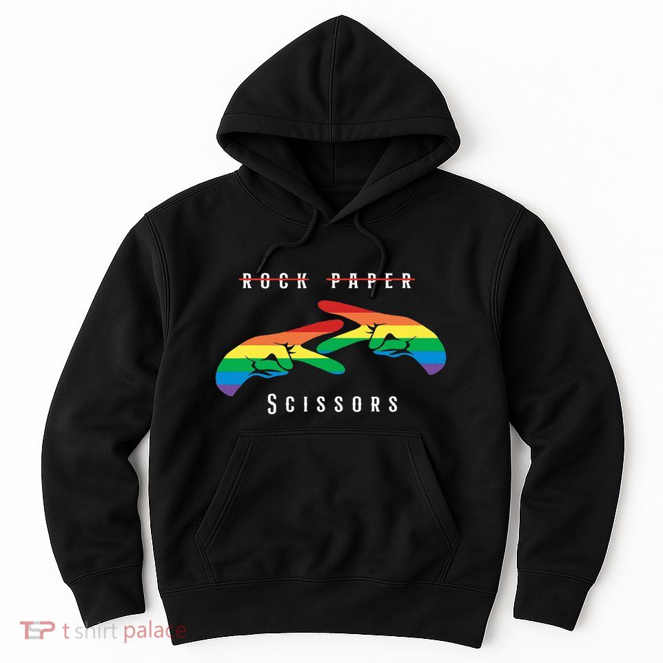 Rock Paper Scissors Funny Lesbian Pride Lgbt Hoodie