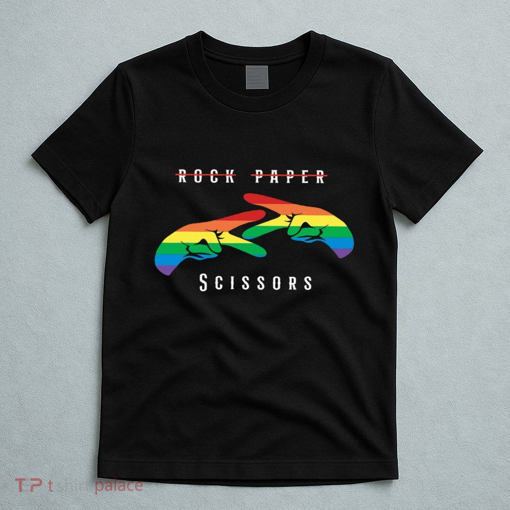 Rock Paper Scissors Funny Lesbian Pride Lgbt T-Shirt