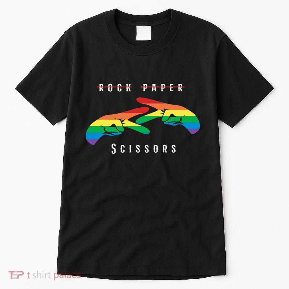 Rock Paper Scissors Funny Lesbian Pride Lgbt Tall T-Shirt