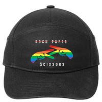 Rock Paper Scissors Funny Lesbian Pride Lgbt 7-Panel Snapback Hat