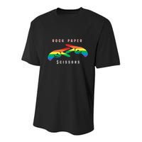 Rock Paper Scissors Funny Lesbian Pride Lgbt Youth Performance Sprint T-Shirt