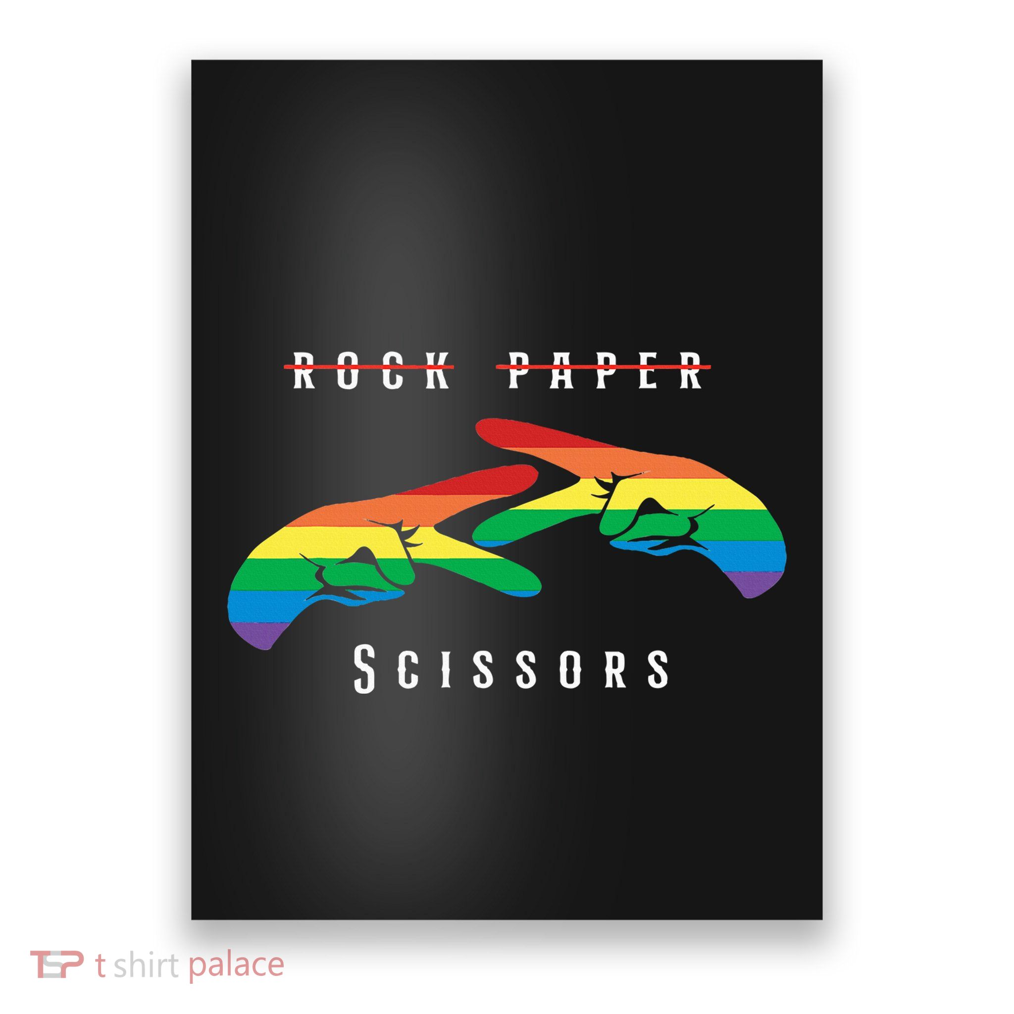 Rock Paper Scissors Funny Lesbian Pride Lgbt Poster