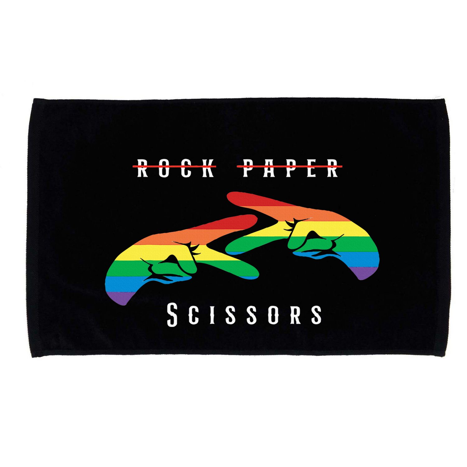 Rock Paper Scissors Funny Lesbian Pride Lgbt Microfiber Hand Towel