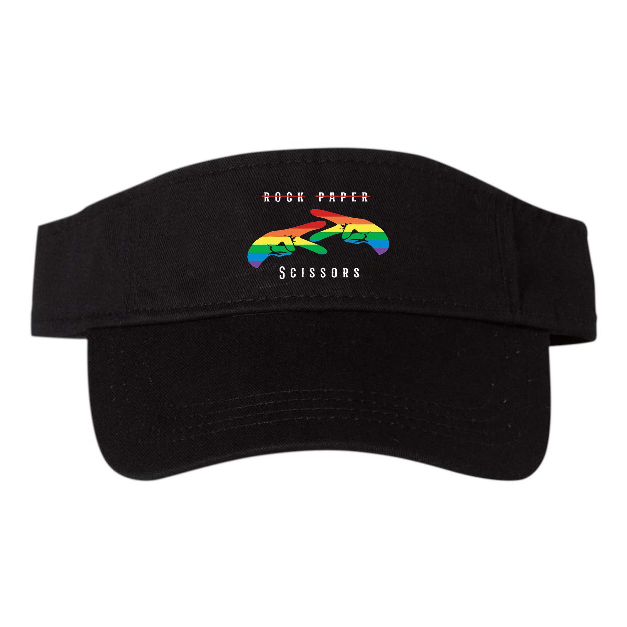 Rock Paper Scissors Funny Lesbian Pride Lgbt Visor