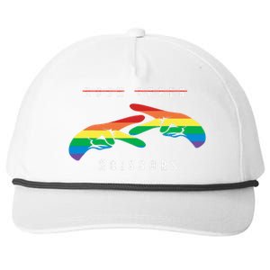 Rock Paper Scissors Funny Lesbian Pride Lgbt Snapback Five-Panel Rope Hat