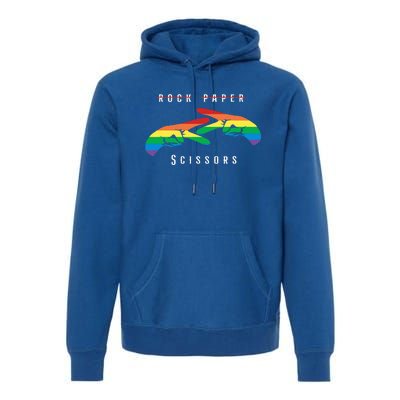 Rock Paper Scissors Funny Lesbian Pride Lgbt Premium Hoodie