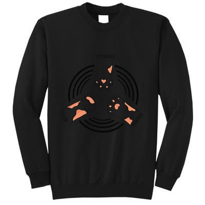 Rock Paper Scissors Hand Game Cute Paw Funny Cat Sweatshirt