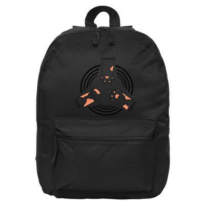 Rock Paper Scissors Hand Game Cute Paw Funny Cat 16 in Basic Backpack