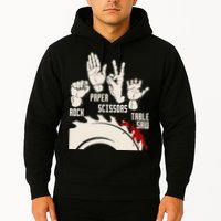 Rock Paper Scissors Table Saw Funny Woodworking Carpenter Hoodie