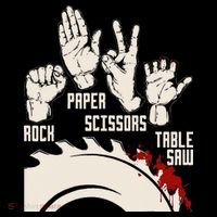 Rock Paper Scissors Table Saw Funny Woodworking Carpenter Drawstring Bag