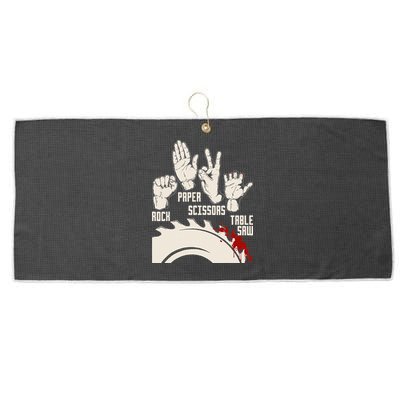Rock Paper Scissors Table Saw Funny Woodworking Carpenter Large Microfiber Waffle Golf Towel