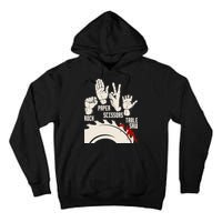 Rock Paper Scissors Table Saw Funny Woodworking Carpenter Tall Hoodie