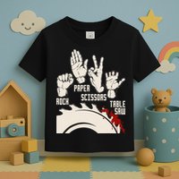 Rock Paper Scissors Table Saw Funny Woodworking Carpenter Toddler T-Shirt