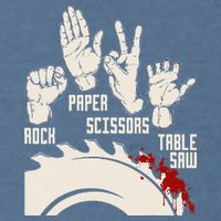 Rock Paper Scissors Table Saw Funny Woodworking Carpenter Garment-Dyed Sweatshirt