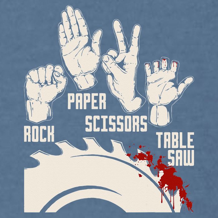 Rock Paper Scissors Table Saw Funny Woodworking Carpenter Garment-Dyed Sweatshirt