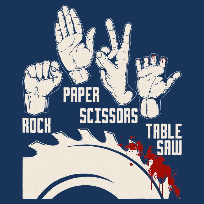 Rock Paper Scissors Table Saw Funny Woodworking Carpenter Infant Baby Jersey Bodysuit