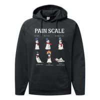 Retro Pain Scale Snowman Trauma Nurse Christmas Nursing Performance Fleece Hoodie