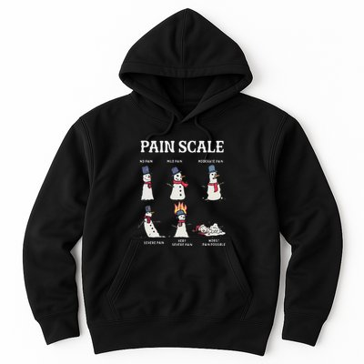 Retro Pain Scale Snowman Trauma Nurse Christmas Nursing Hoodie