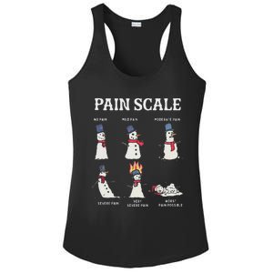 Retro Pain Scale Snowman Trauma Nurse Christmas Nursing Ladies PosiCharge Competitor Racerback Tank