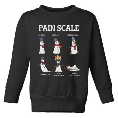 Retro Pain Scale Snowman Trauma Nurse Christmas Nursing Toddler Sweatshirt