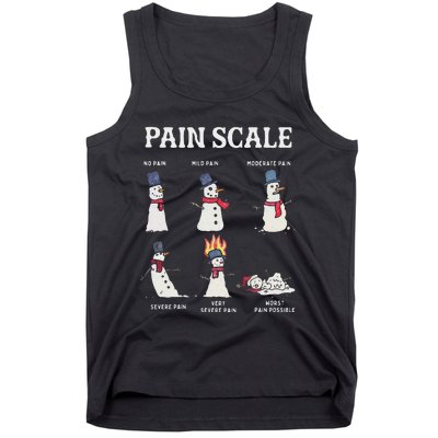 Retro Pain Scale Snowman Trauma Nurse Christmas Nursing Tank Top