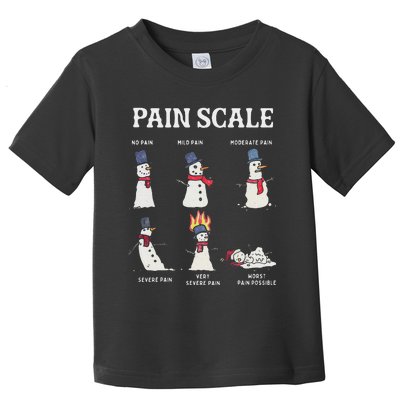 Retro Pain Scale Snowman Trauma Nurse Christmas Nursing Toddler T-Shirt