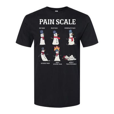 Retro Pain Scale Snowman Trauma Nurse Christmas Nursing Softstyle CVC T-Shirt