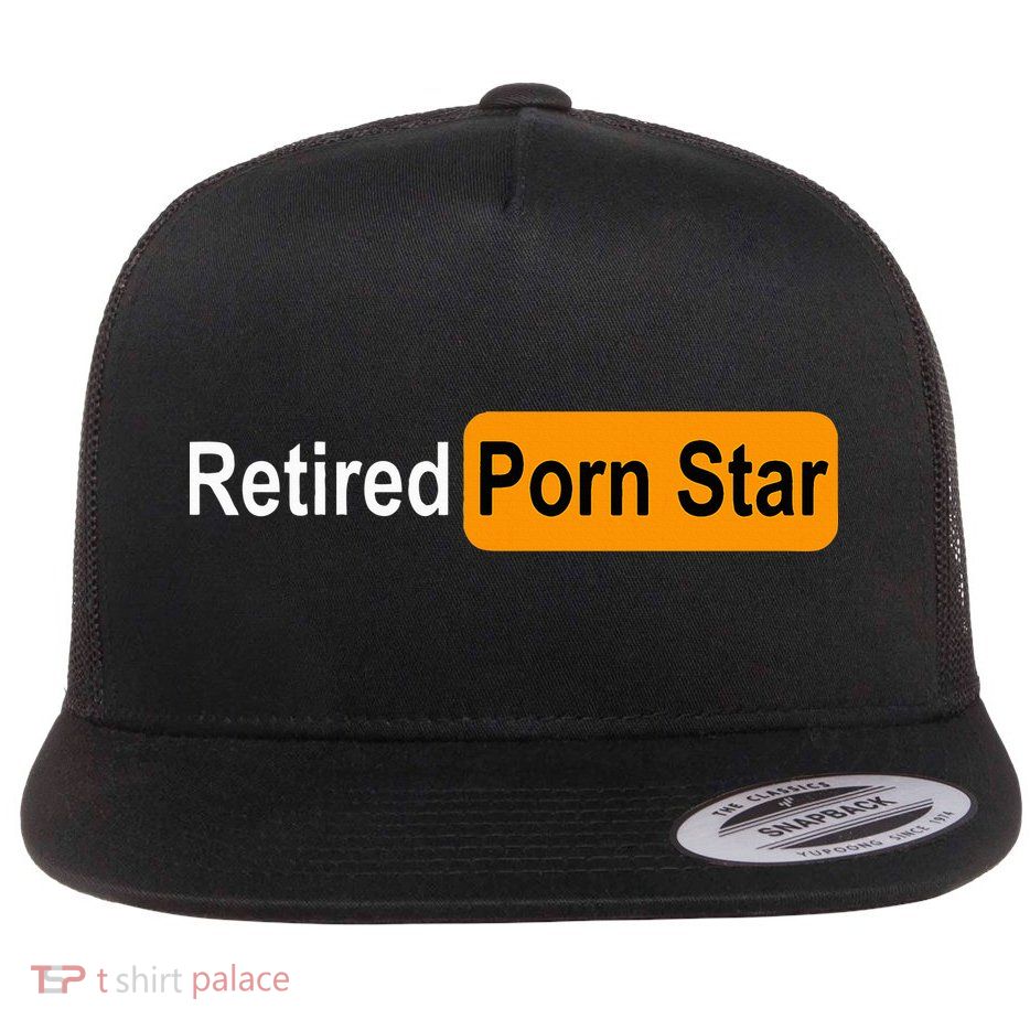 Retired Porn Star Funny Gag Design Flat Bill Trucker Hat