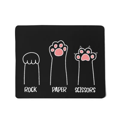 Rock Paper Scissors Cat Paw Mousepad