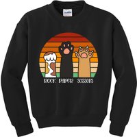 Rock Paper Scissors Game Kitten Lover Animal Paws Cat Kids Sweatshirt