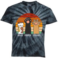 Rock Paper Scissors Game Kitten Lover Animal Paws Cat Kids Tie-Dye T-Shirt