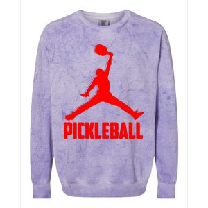 Red Pickleball Sports Logo Colorblast Crewneck Sweatshirt