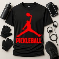 Red Pickleball Sports Logo Cooling Performance Crew T-Shirt