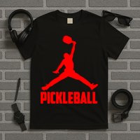 Red Pickleball Sports Logo T-Shirt