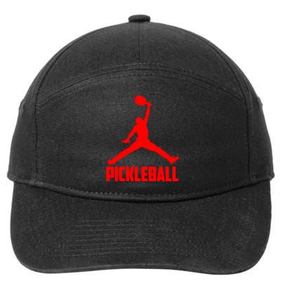 Red Pickleball Sports Logo 7-Panel Snapback Hat