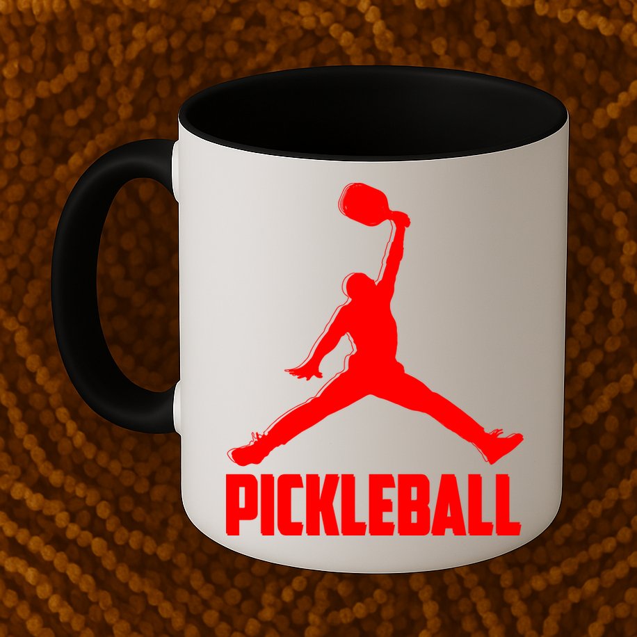 Red Pickleball Sports Logo Mug