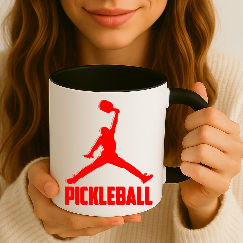 Red Pickleball Sports Logo Mug