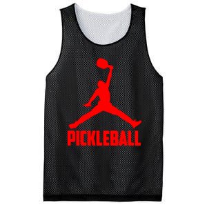 Red Pickleball Sports Logo Mesh Reversible Basketball Jersey Tank