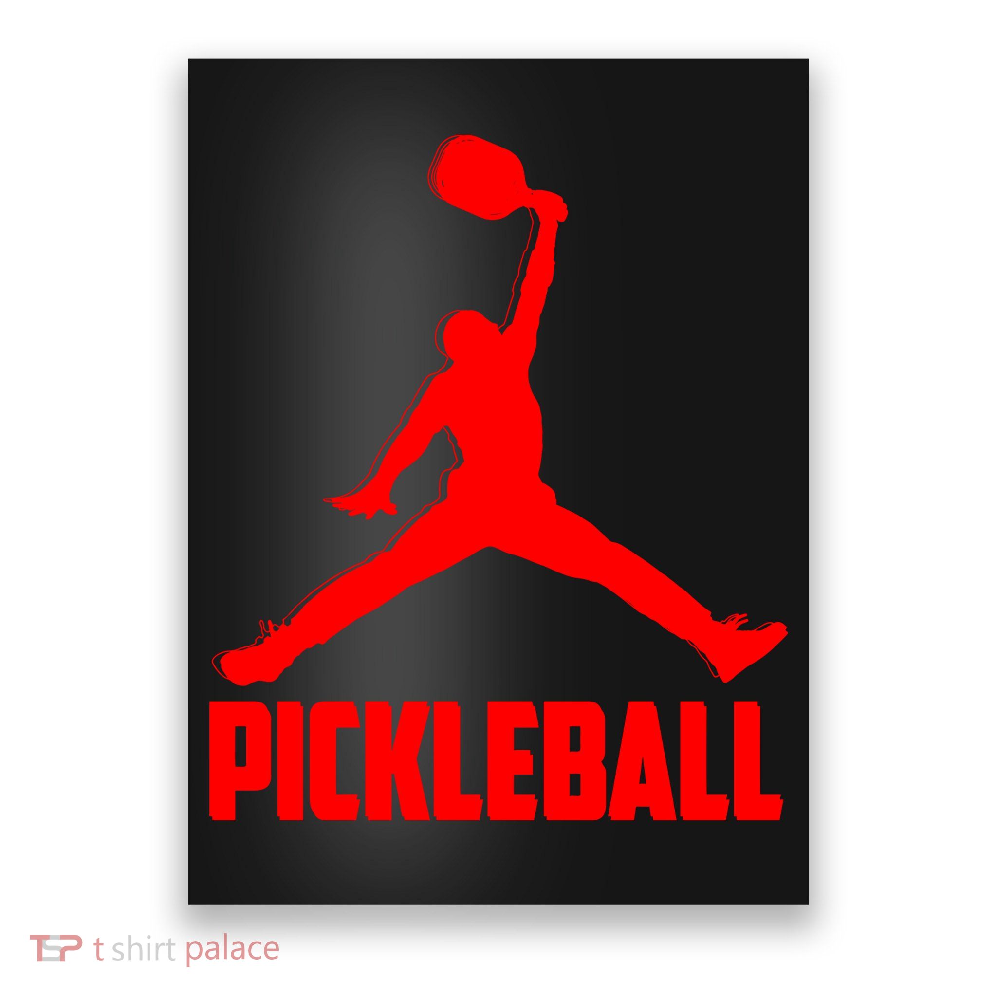 Red Pickleball Sports Logo Poster
