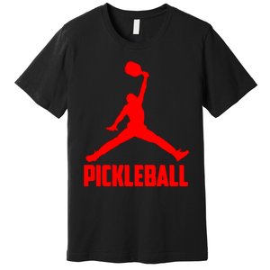 Red Pickleball Sports Logo Premium T-Shirt