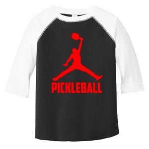 Red Pickleball Sports Logo Toddler Fine Jersey T-Shirt