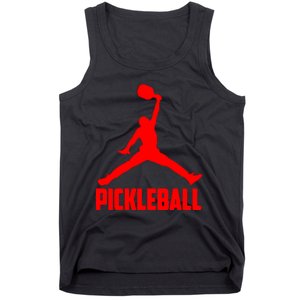 Red Pickleball Sports Logo Tank Top