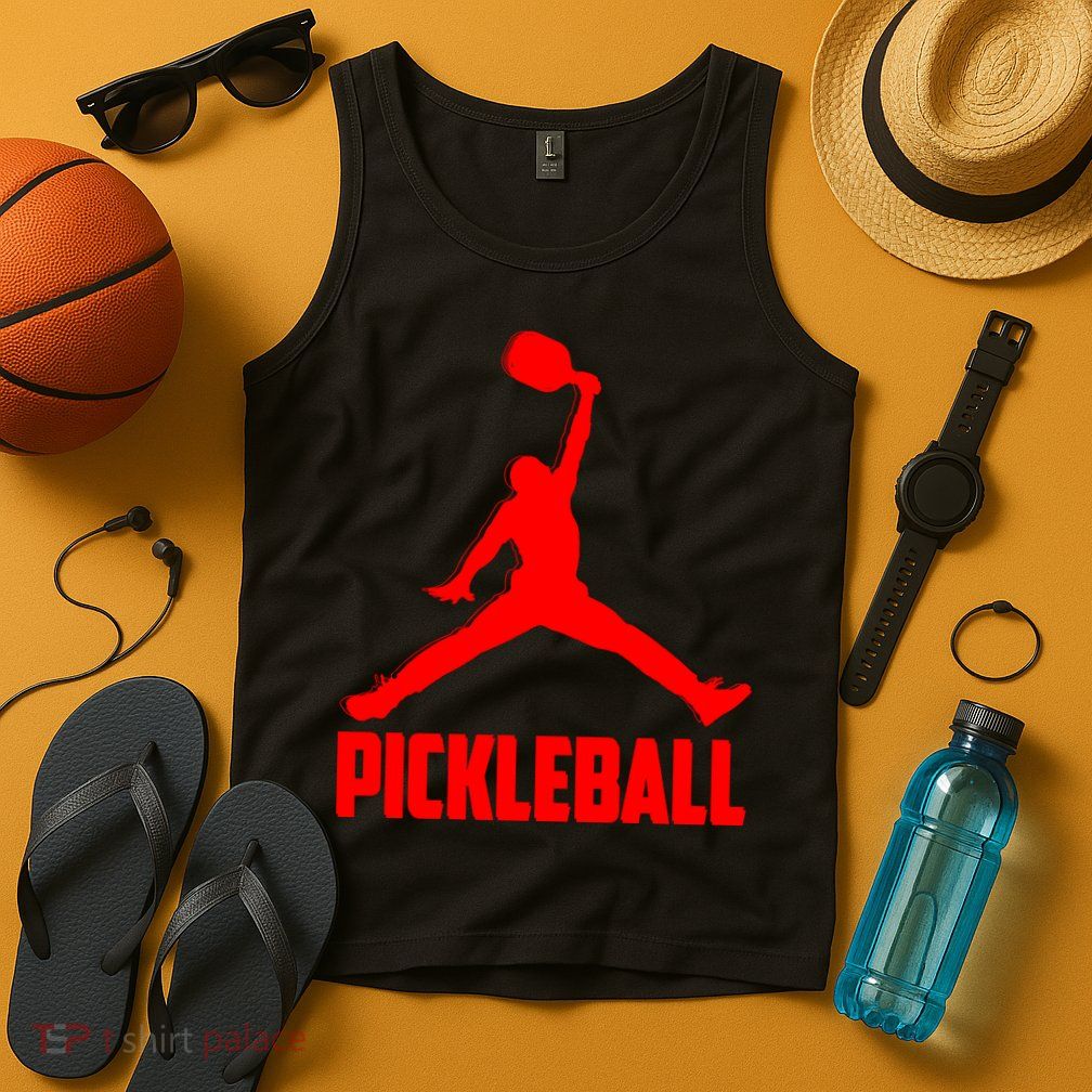 Red Pickleball Sports Logo Tank Top