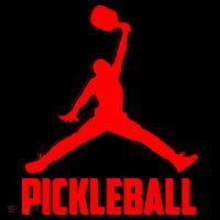 Red Pickleball Sports Logo Kids T-Shirt