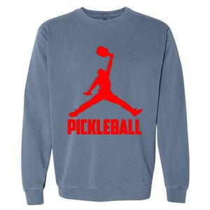 Red Pickleball Sports Logo Garment-Dyed Sweatshirt