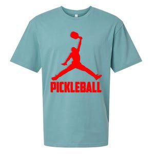 Red Pickleball Sports Logo Sueded Cloud Jersey T-Shirt