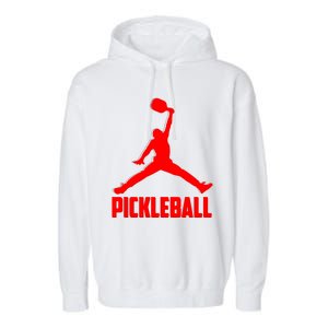 Red Pickleball Sports Logo Garment-Dyed Fleece Hoodie