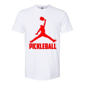 Red Pickleball Sports Logo Softstyle CVC T-Shirt